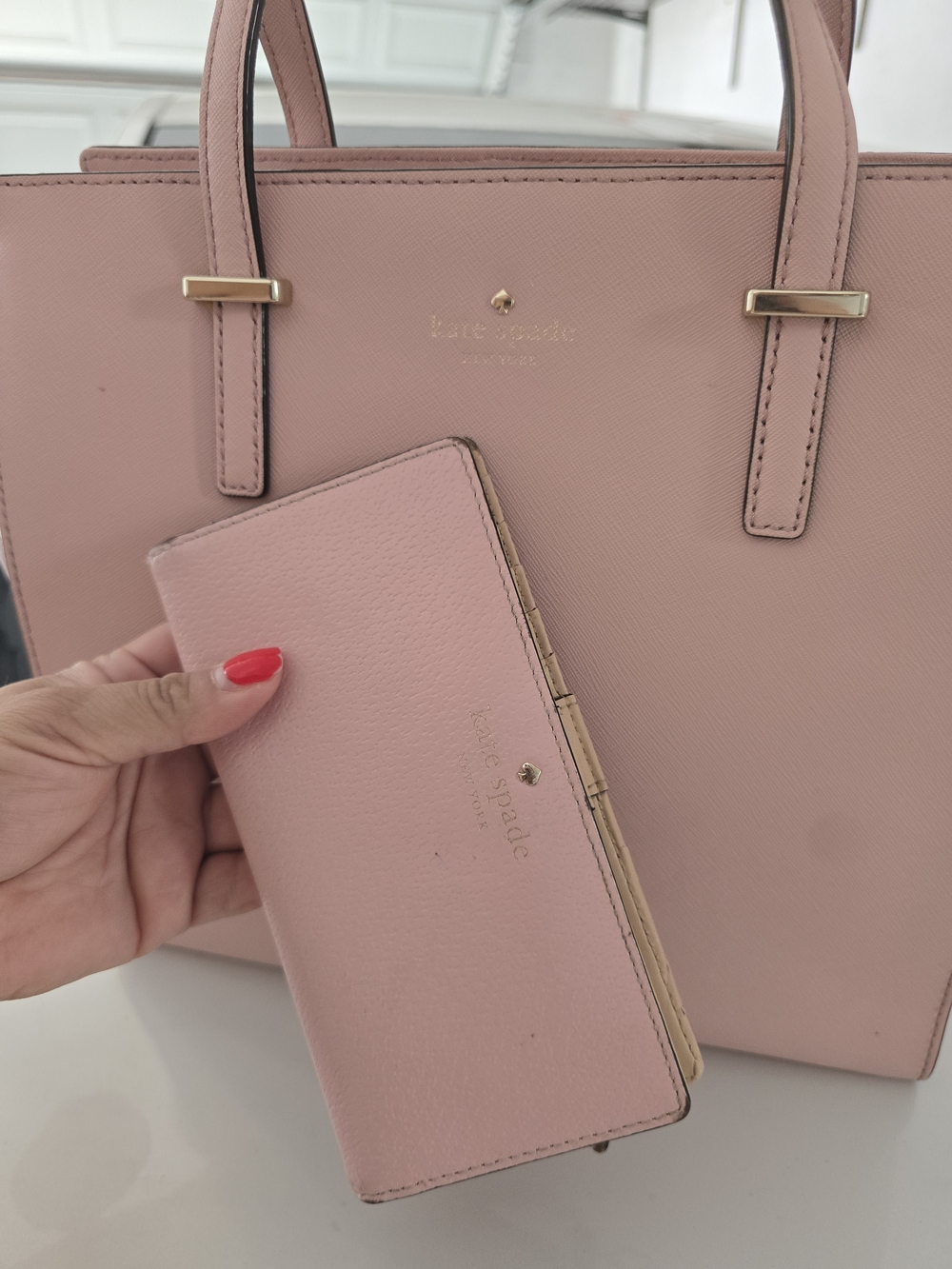 Kate Spade New York Large Cedar Street Hayden Saffiano Leather Tote Plus Wallet - Picture 11 of 15